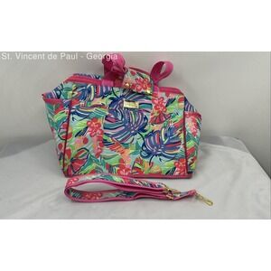 Lilly Pulitzer Large Spot Ya Insulated Lined Beach Cooler Tote Bag Great Cond.